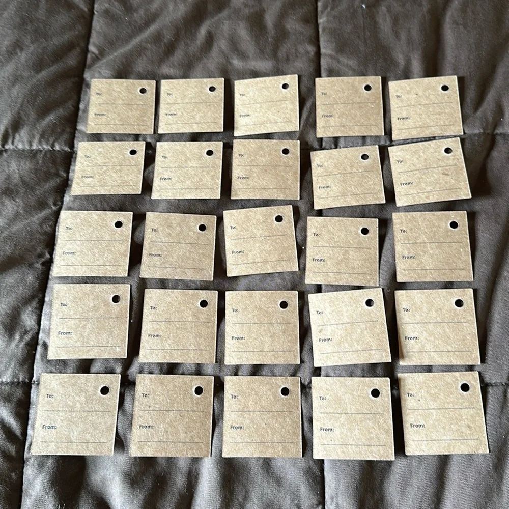 Bath & Body Works Small Cardboard Gingham Gift Tags